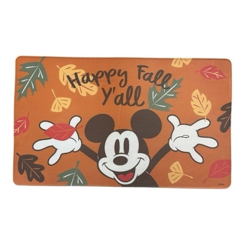 Disney Mickey Mouse Happy Fall Y'all Doormat 18"x30" Indoor Outdoor Fall Decor - Picture 2 of 3
